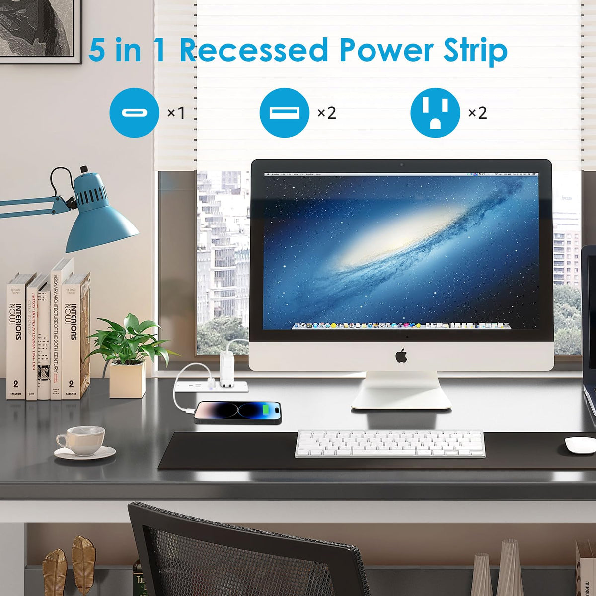 10-foot cord offers flexible layout and reach