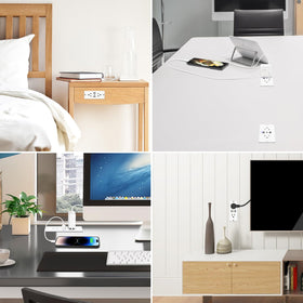 Keep workspace organized with easy access to outlets