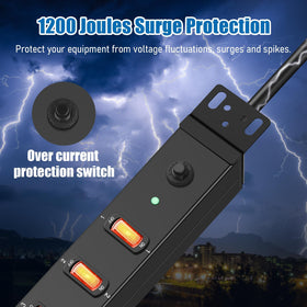 HHSOET built-in circuit breaker and reset ensure quick recovery after surges.