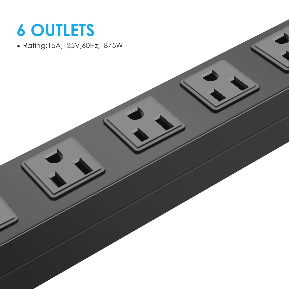 HHSOET 10ft 14AWG cord and grounded plug showing full-length reach and reduced voltage drop