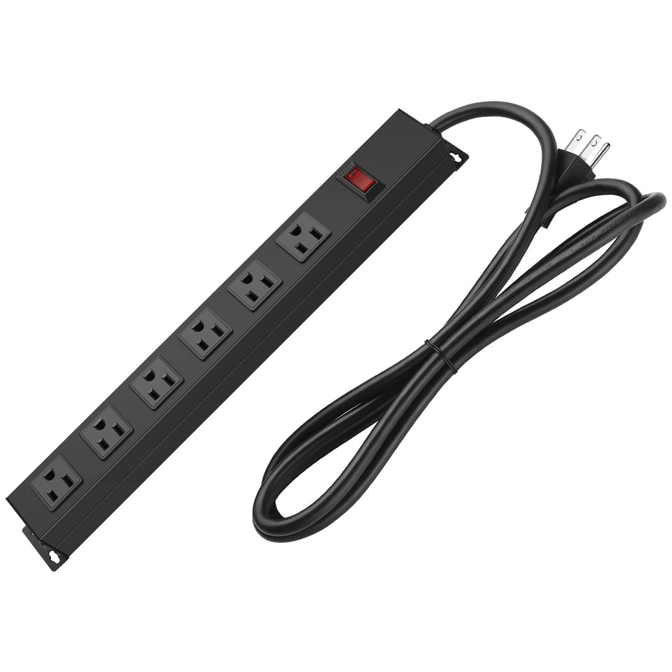 HHSOET front view showing six wide-spaced outlets for versatile plug use