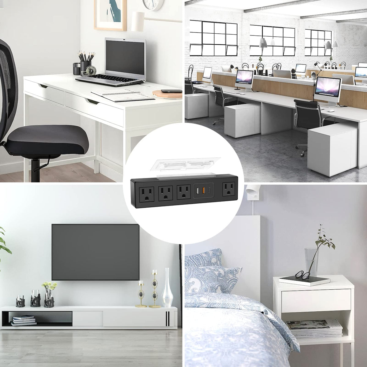 HHSOET in a tidy home office under desk setup showing reduced clutter benefit