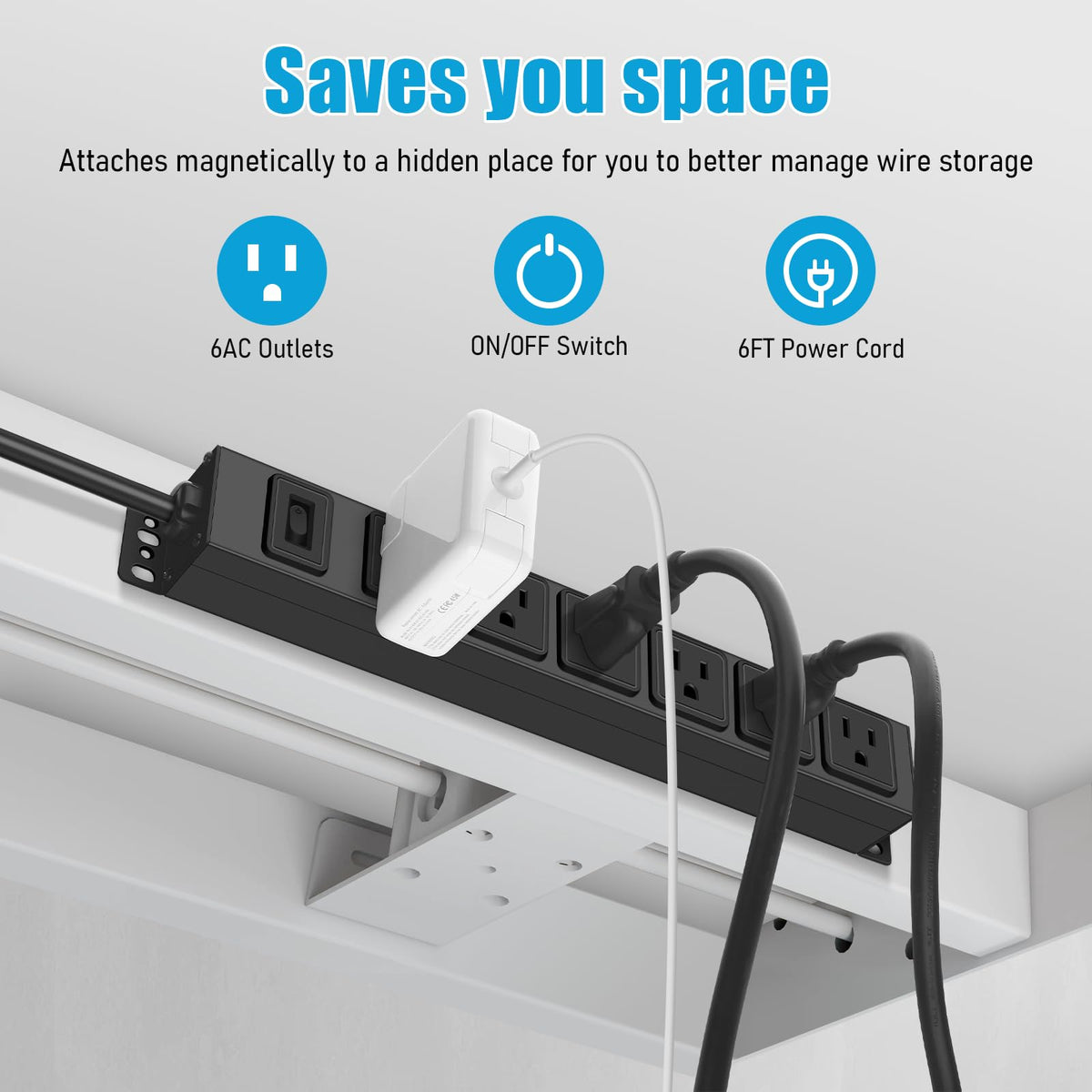 HHSOET magnetic mount power strip ready for workshop setups