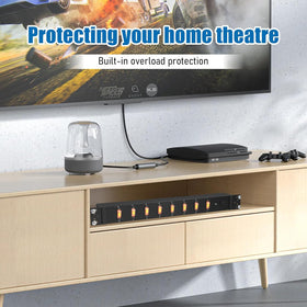 HHSOET metal-outlet-strip-with-switches keeps power tidy with individual device control.