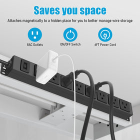 HHSOET mounted on a gaming table keeping cables tidy and devices powered