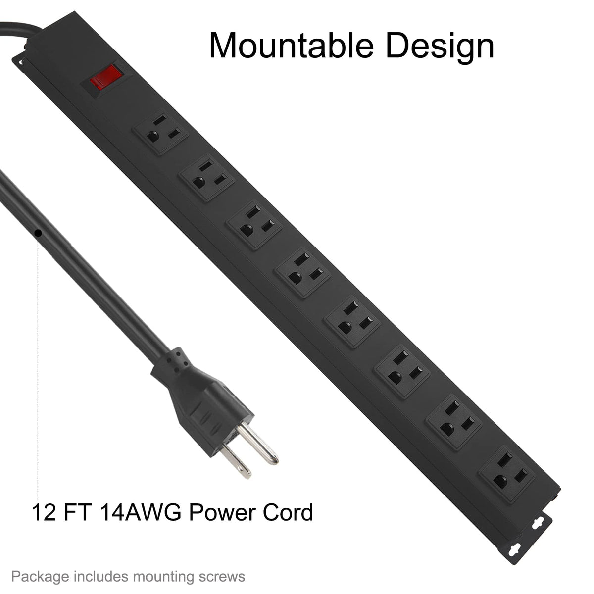 HHSOET mounting holes and included screws for secure installation benefit