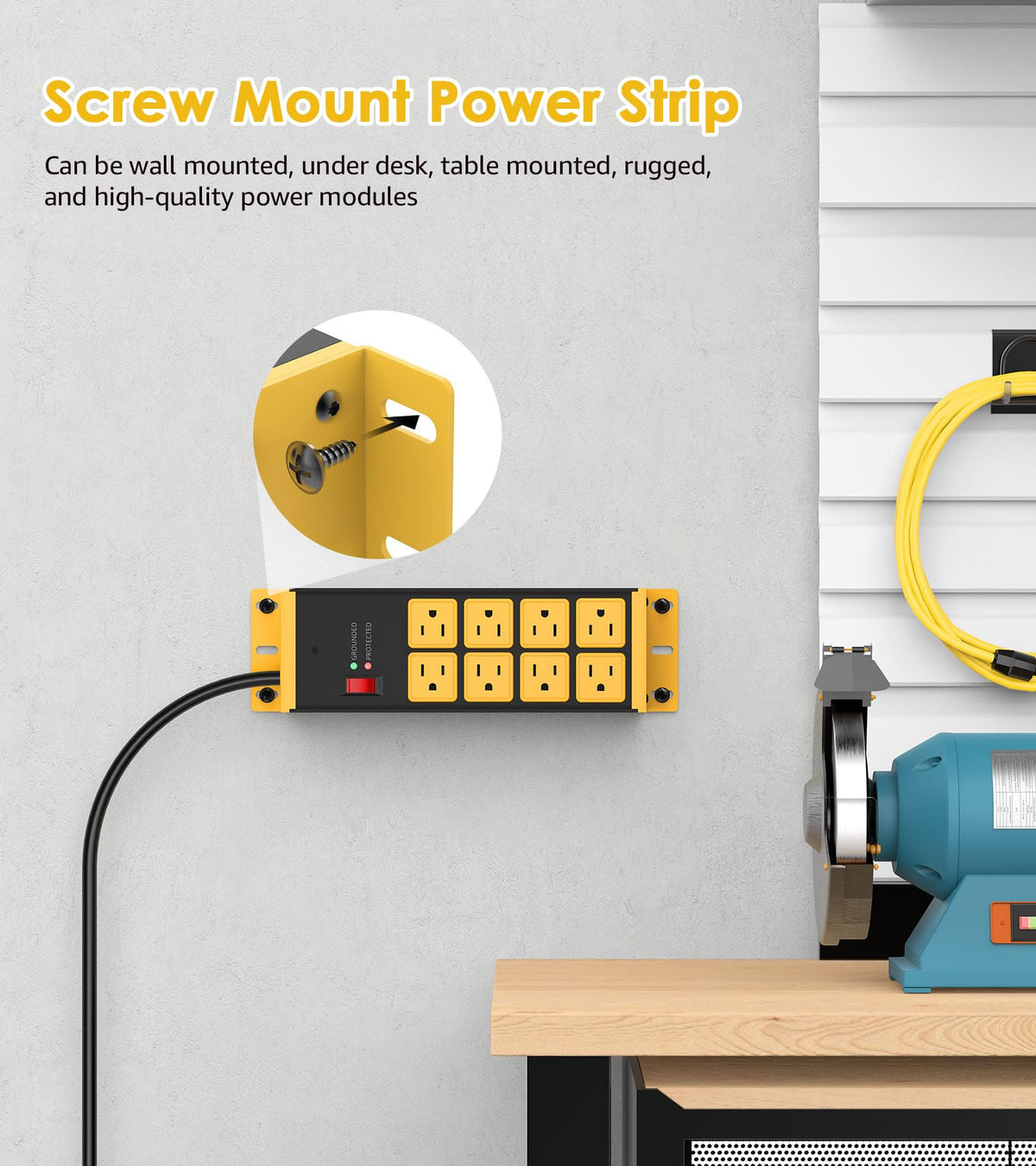 HHSOET outlet detail with on/off switch showing easy control and indicator light