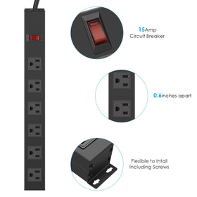 HHSOET outlet spacing detail showing wide spacing to accommodate bulky adapters