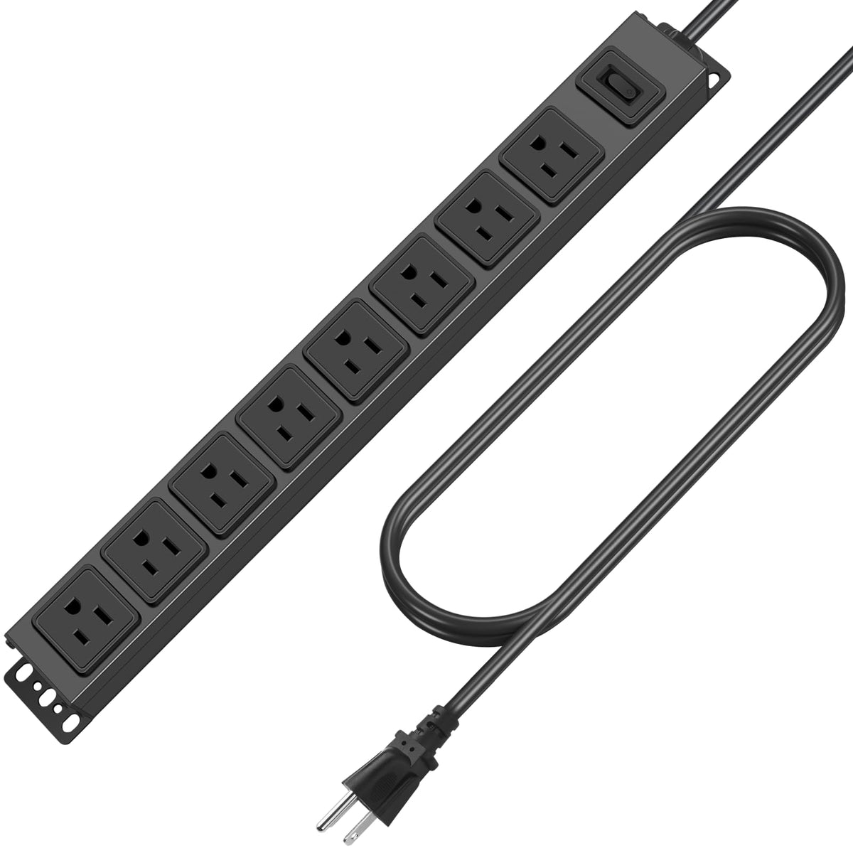 HHSOET front view showing 8 outlets and benefit of organized power