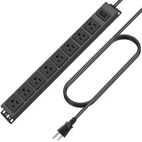 HHSOET front view showing 8 outlets and benefit of organized power