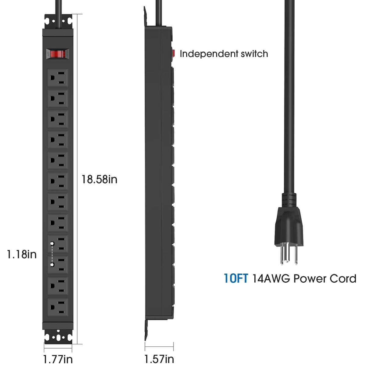 HHSOET side profile metal housing illustrating durable impact resistant casing