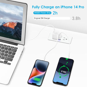 HHSOET dual outlets power two devices at once.
