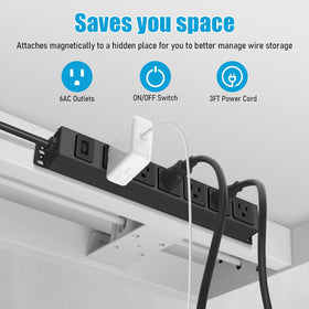 HHSOET under-desk installation using magnetic mount for flexible placement.