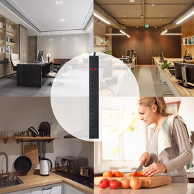 HHSOET workshop lifestyle mounted and in use with tools plugged in for efficient workspace power