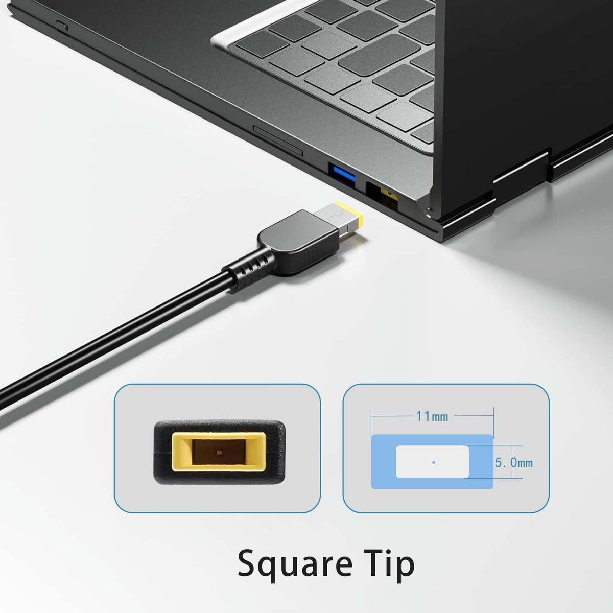 HHZ adapter plugged into Lenovo Legion laptop showing sustained performance benefit