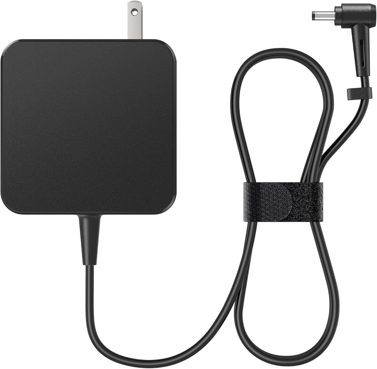HHZ 65W charger powering an Asus Vivobook on a desk