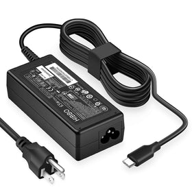 HIBBO 65W USB-C charger front view, compact travel power for HP laptops.