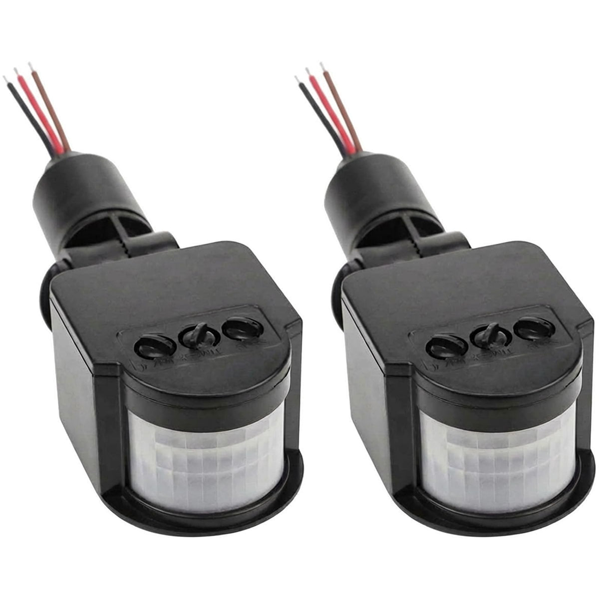 hiBCTR front view of two motion sensor switches shows compact durable design and easy pairing