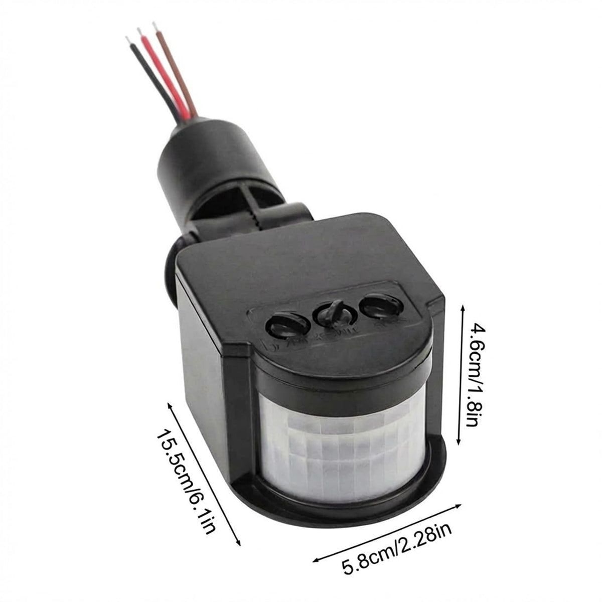 hiBCTR side view with scale illustrates compact dimensions for tight fixture spaces