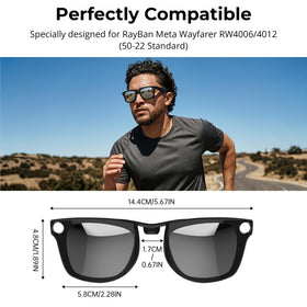 HiBloks clip-on polarized lens for Ray-Ban Meta Gen 2 enhances visibility in bright sun
