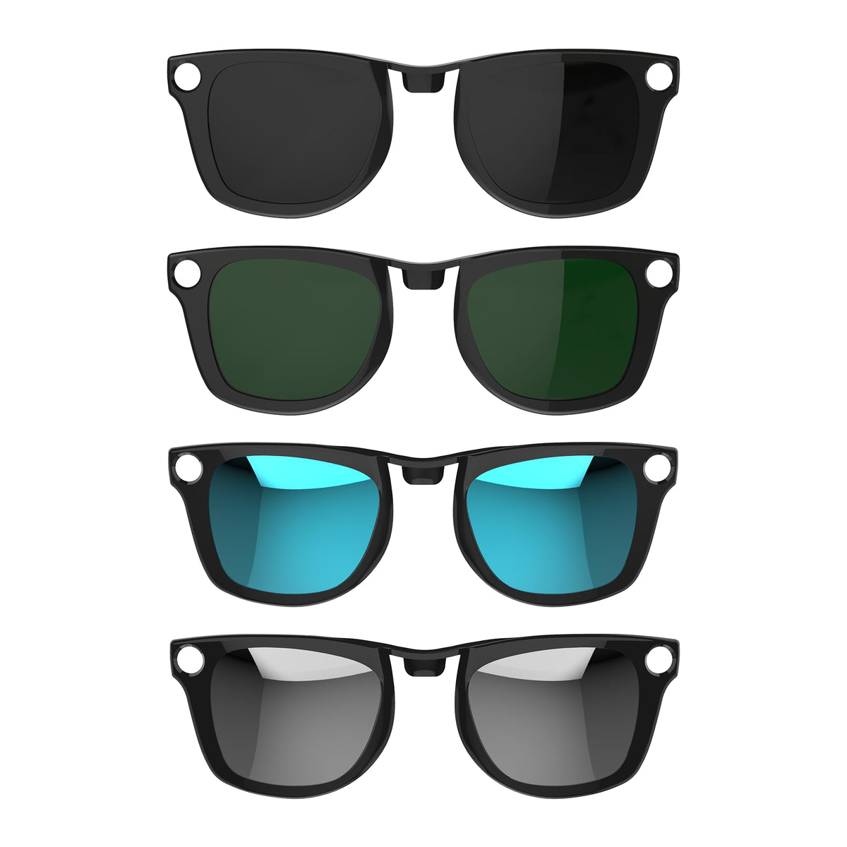 HiBloks polarized clip-on for Ray-Ban Meta Wayfarer Gen 2 reduces glare and bright-light strain