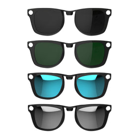HiBloks polarized clip-on for Ray-Ban Meta Wayfarer Gen 2 reduces glare and bright-light strain