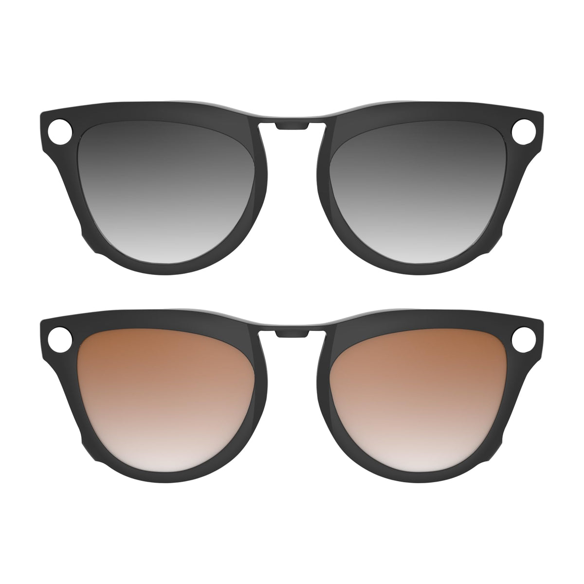 HiBloks Ray-Ban Skyler clip-on polarized lens reduces glare for clear daytime use.