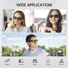 HIBLOKS driving glare protection clip aids night driving with Ray-Ban Meta