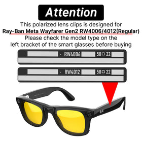 HIBLOKS polarized clip for Ray-Ban Meta Gen 2 RW4012 reduces driving glare