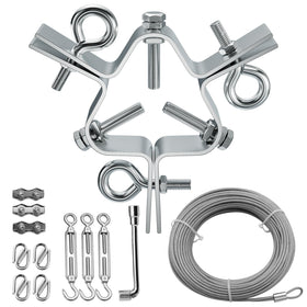 HIBUMFX front view of ring clamp showing 3 eye bolts and secure fit benefit