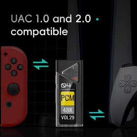 HiBy FC4 next to earbuds showing scale and portable convenience for travel listeners