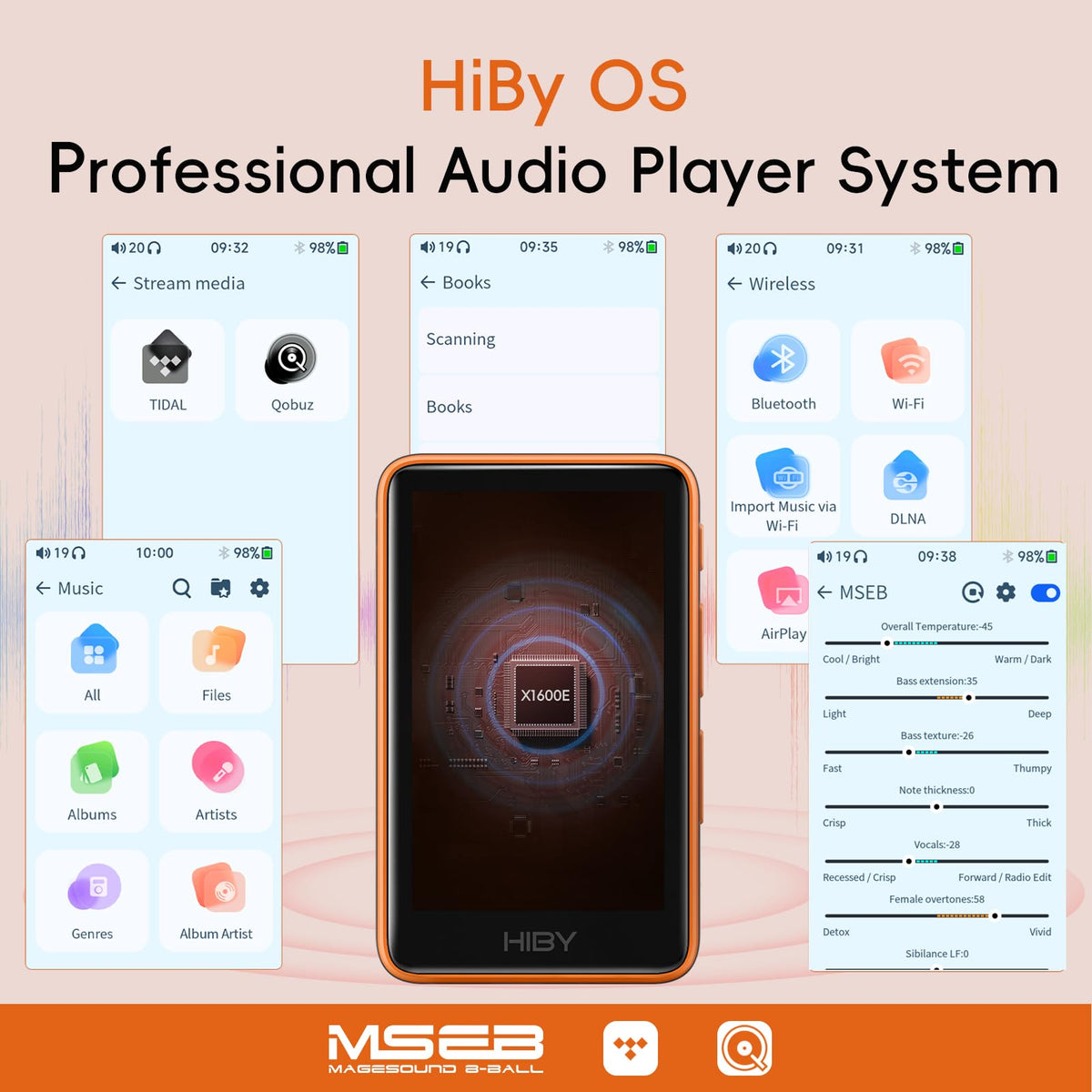 HiBy R1 Bluetooth 5.1 for seamless wireless pairing