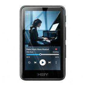 HiBy R1 front touchscreen display for easy navigation on the go