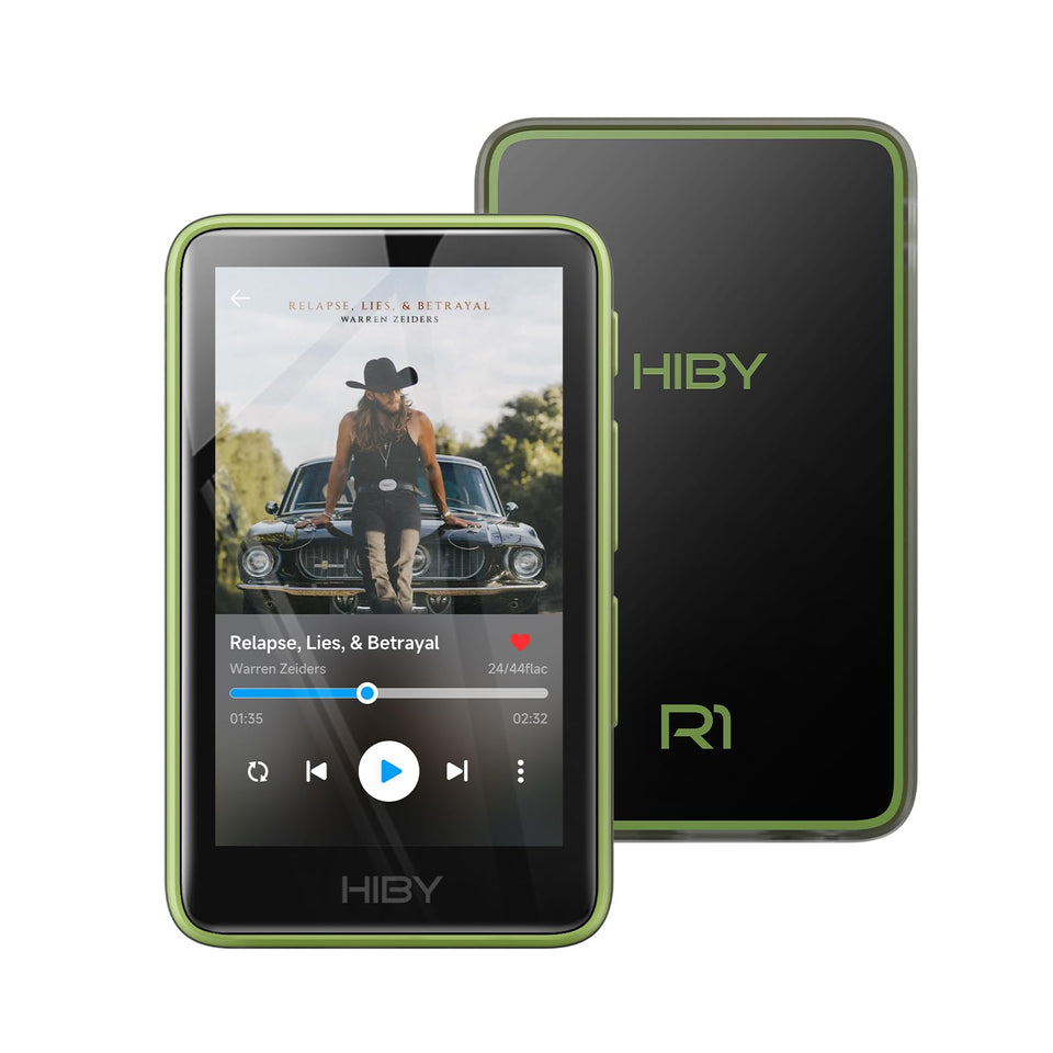 HiBy R1 front view with touchscreen for easy navigation