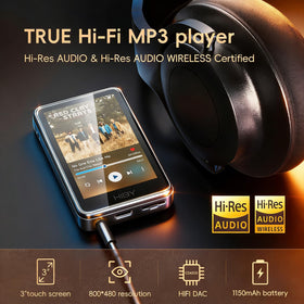 HiBy R1 touchscreen closeup highlighting the crisp 3-inch panel