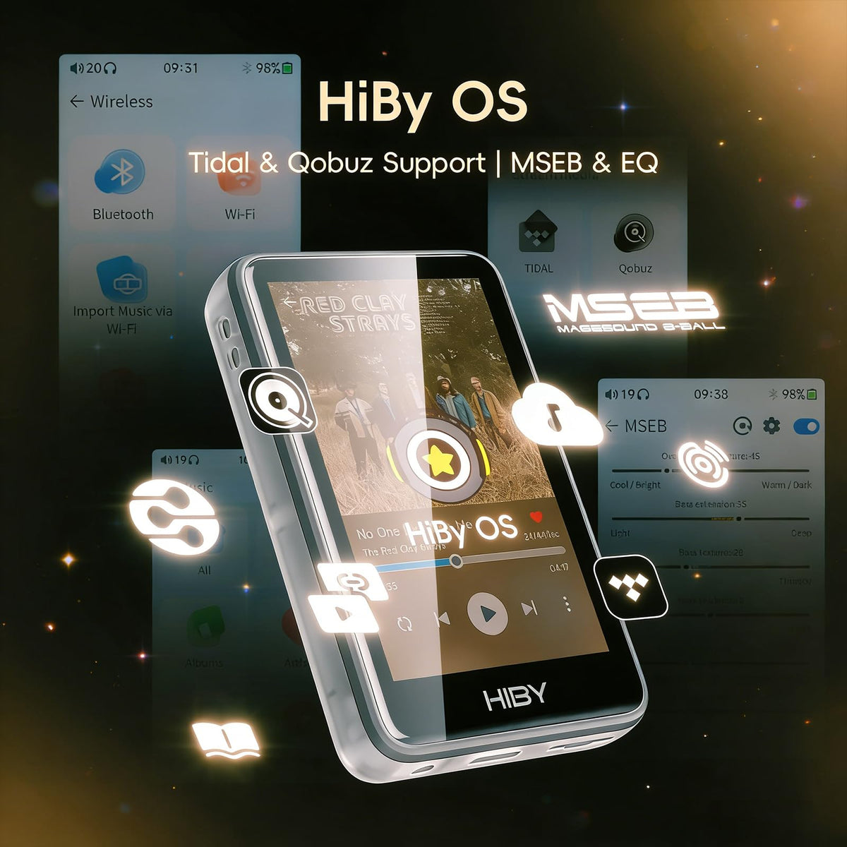 HiBy R1 uses Wi-Fi with HiBy Link for remote control and multi-device syncing