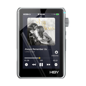 HiBy R3 II front panel view showing compact design for on-the-go listening