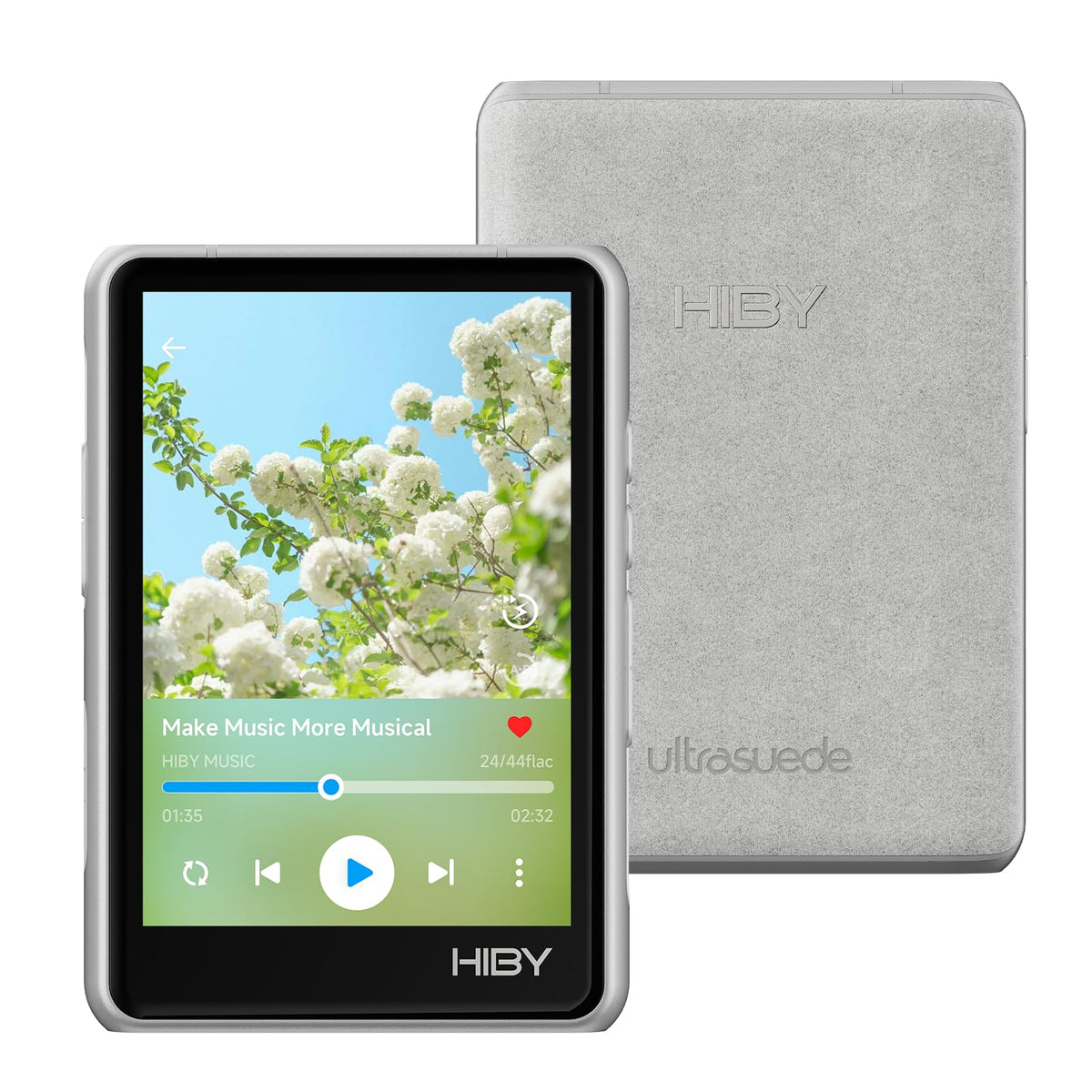 HiBy R3 PRO II front view with responsive touch screen for easy navigation.