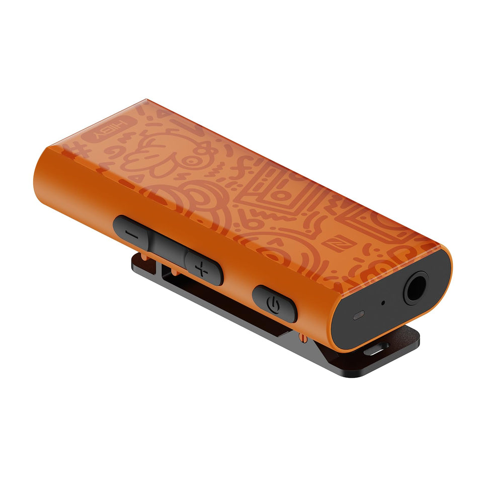 HiBy W3 II front panel showing controls and LED, improving portable audio clarity