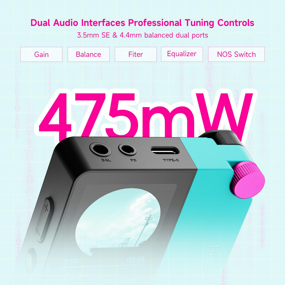 HiBy W4 portable clip design for secure wearing