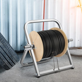 Hicarer with reel mounted dispensing cable for faster organized workflow