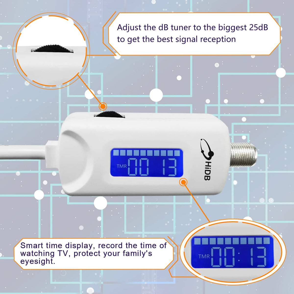 HIDB USB-powered amplifier provides plug-and-play setup for easy upgrading.