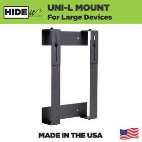 HIDEit Mounts close-up of powder-coated steel finish protecting devices and resisting scratches