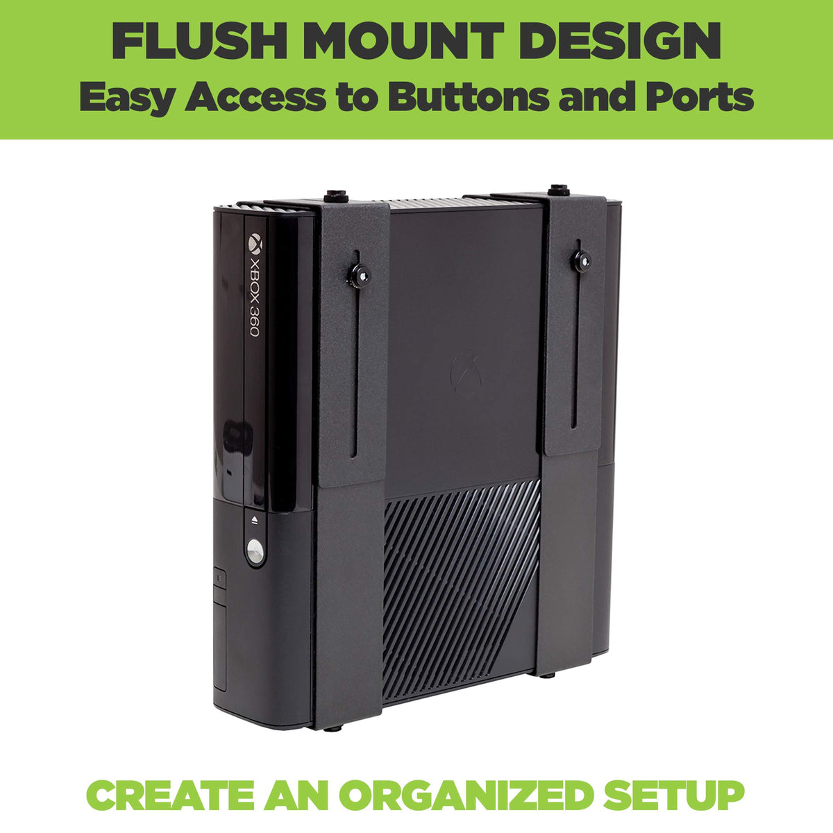 HIDEit behind-tv lifestyle shot showing clean wall-mounted media setup benefit
