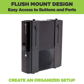 HIDEit behind-tv lifestyle shot showing clean wall-mounted media setup benefit