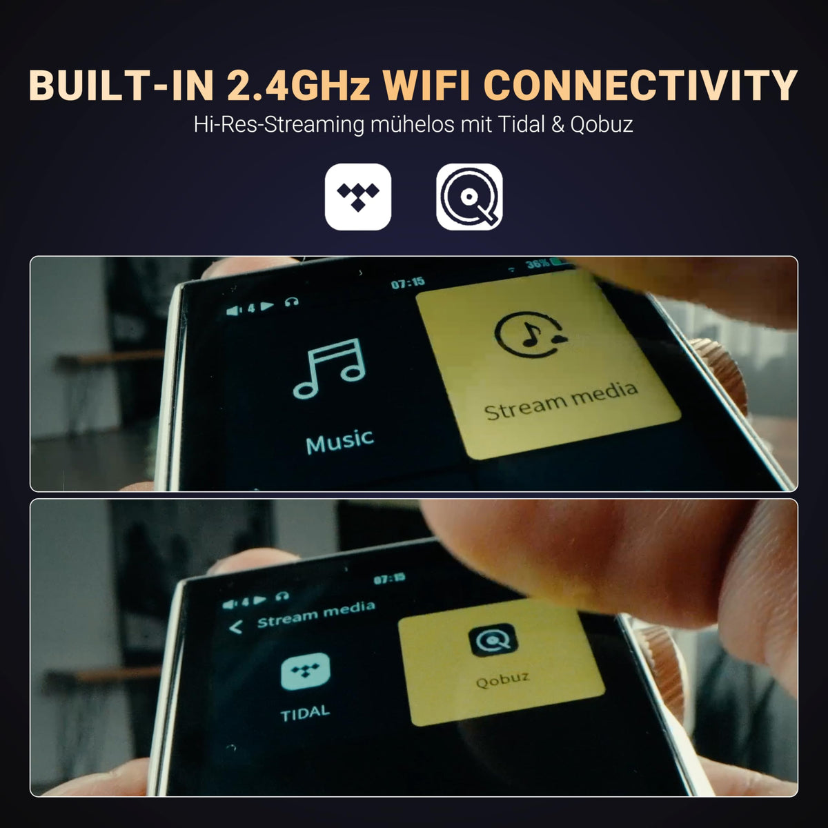 HIDIZS AP80 Pro MAX Bluetooth 5.1 connection with wireless listening