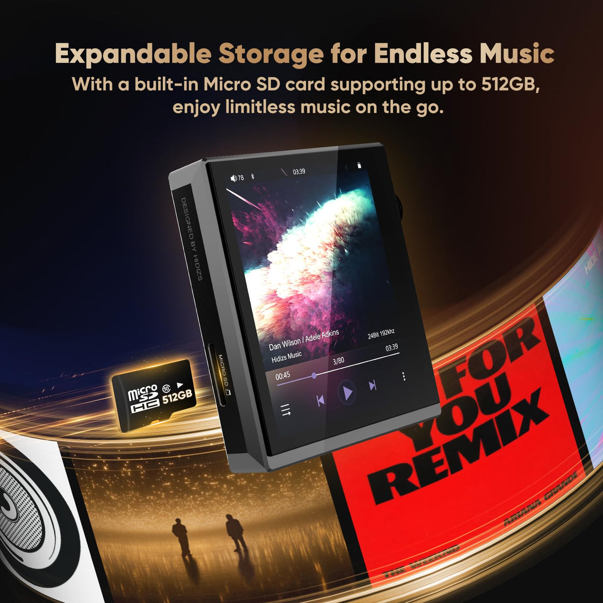 HIDIZS AP80 Pro-X Bluetooth 4.2 supports LDAC and aptX for flexible wireless playback.