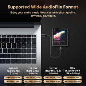 HIDIZS AP80 Pro-X dual ESS9219C DACs deliver high-fidelity, low-noise audio.