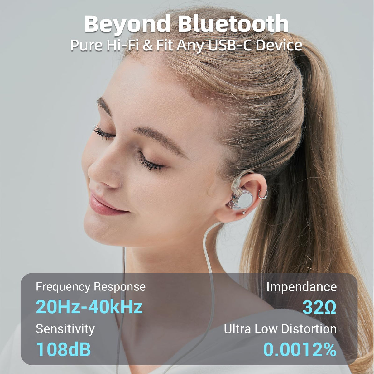 Hidizs ST2 Pro detachable 2‑pin connector enabling easy cable replacement benefit