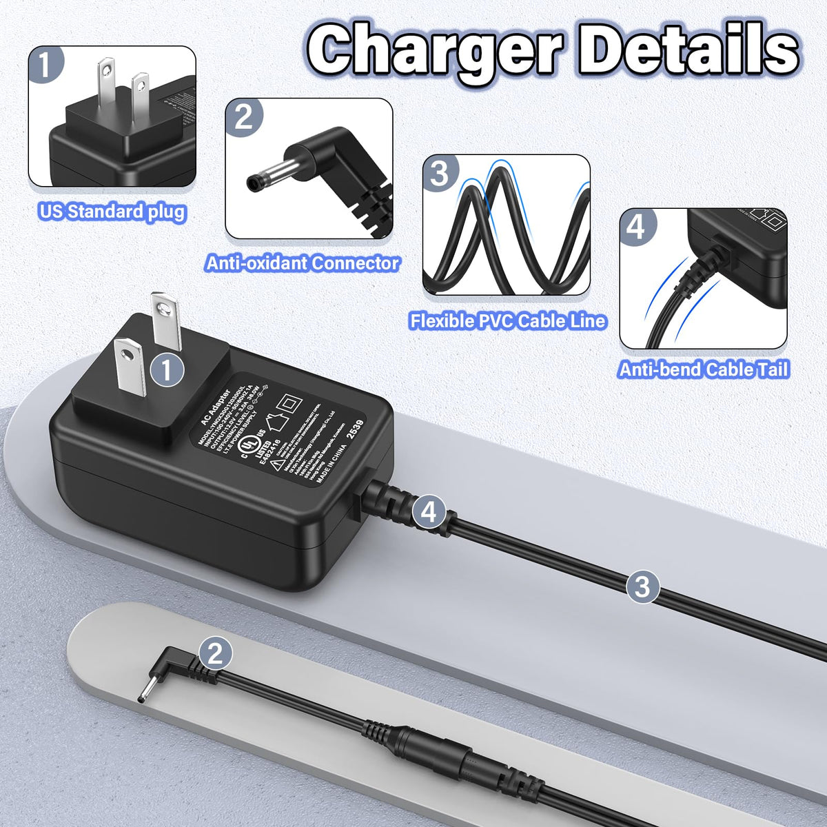 HIENADTOR compact 60W adapter ideal for slim laptops and travel